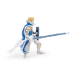 Roi au dragon bleu Papo en PVC, Collection Médiéval, jouet éducatif idéal pour enfants et collectionneurs
