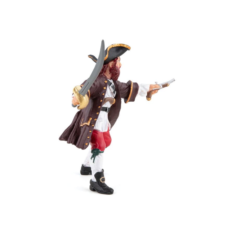 Barberousse rouge Papo en PVC, Collection Pirates et corsaires, jouet éducatif idéal pour enfants