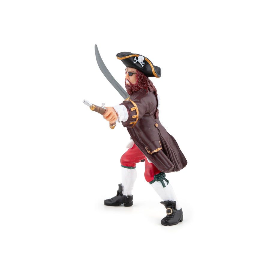 Barberousse rouge Papo en PVC, Collection Pirates et corsaires, jouet éducatif idéal pour enfants