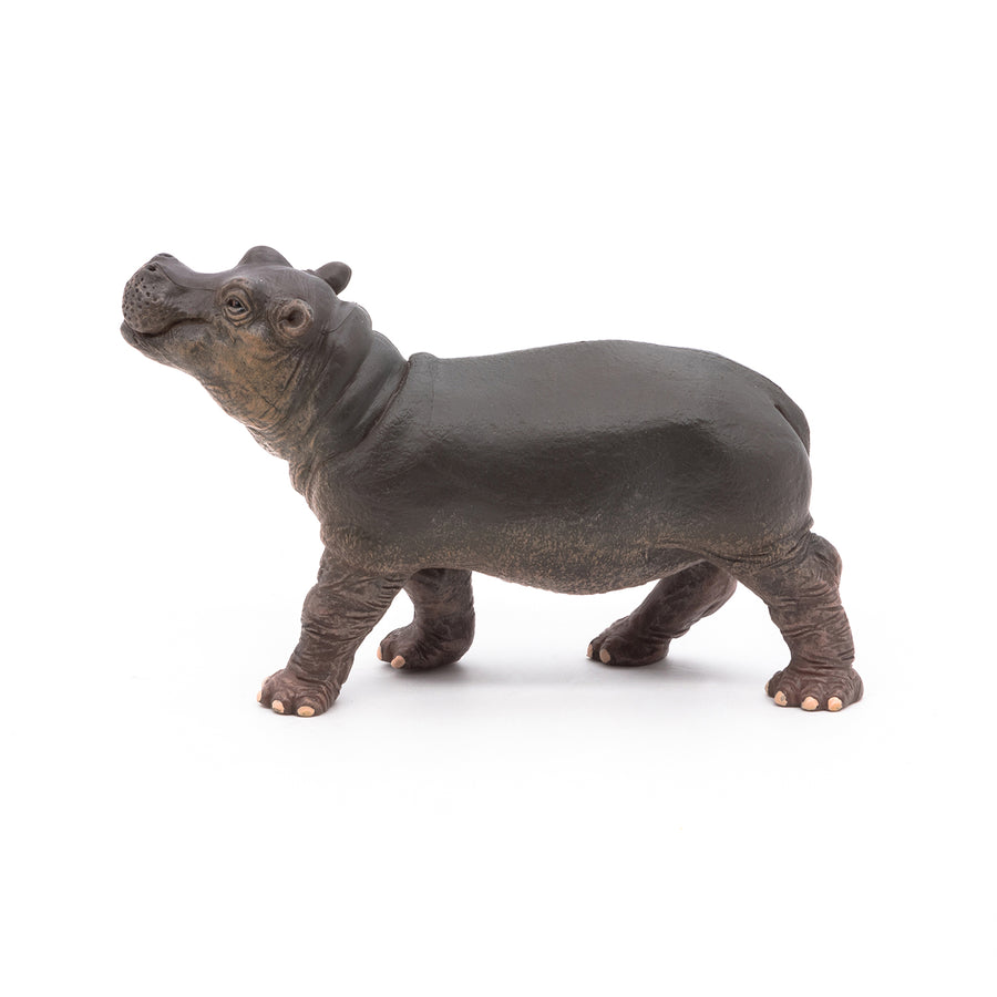 Figurine Bébé hippopotame  Papo en PVC, thème savane, Collection Animaux sauvages, jouet éducatif idéal pour enfants et collectionneurs
