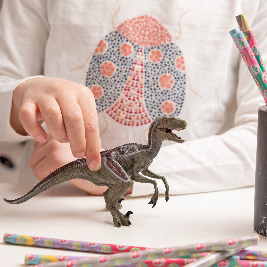 Vélociraptor Papo en PVC, Collection Dinosaures, jouet éducatif idéal pour enfants et collectionneurs