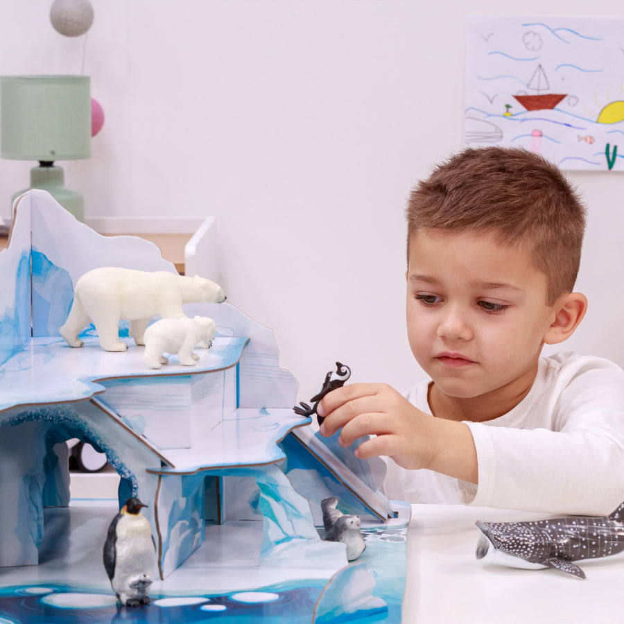 Figurine Ours polaire Papo en PVC, Collection Animaux sauvages, jouet éducatif idéal pour enfants et collectionneurs