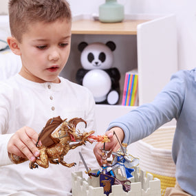 Roi au dragon à l'arc Papo en PVC, Collection Médiéval, jouet éducatif idéal pour enfants et collectionneurs